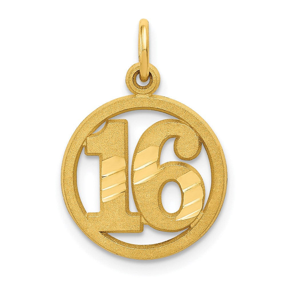 Charlie & Co Jewelry | 14k #16 In A Circle Pendant - Model C993
