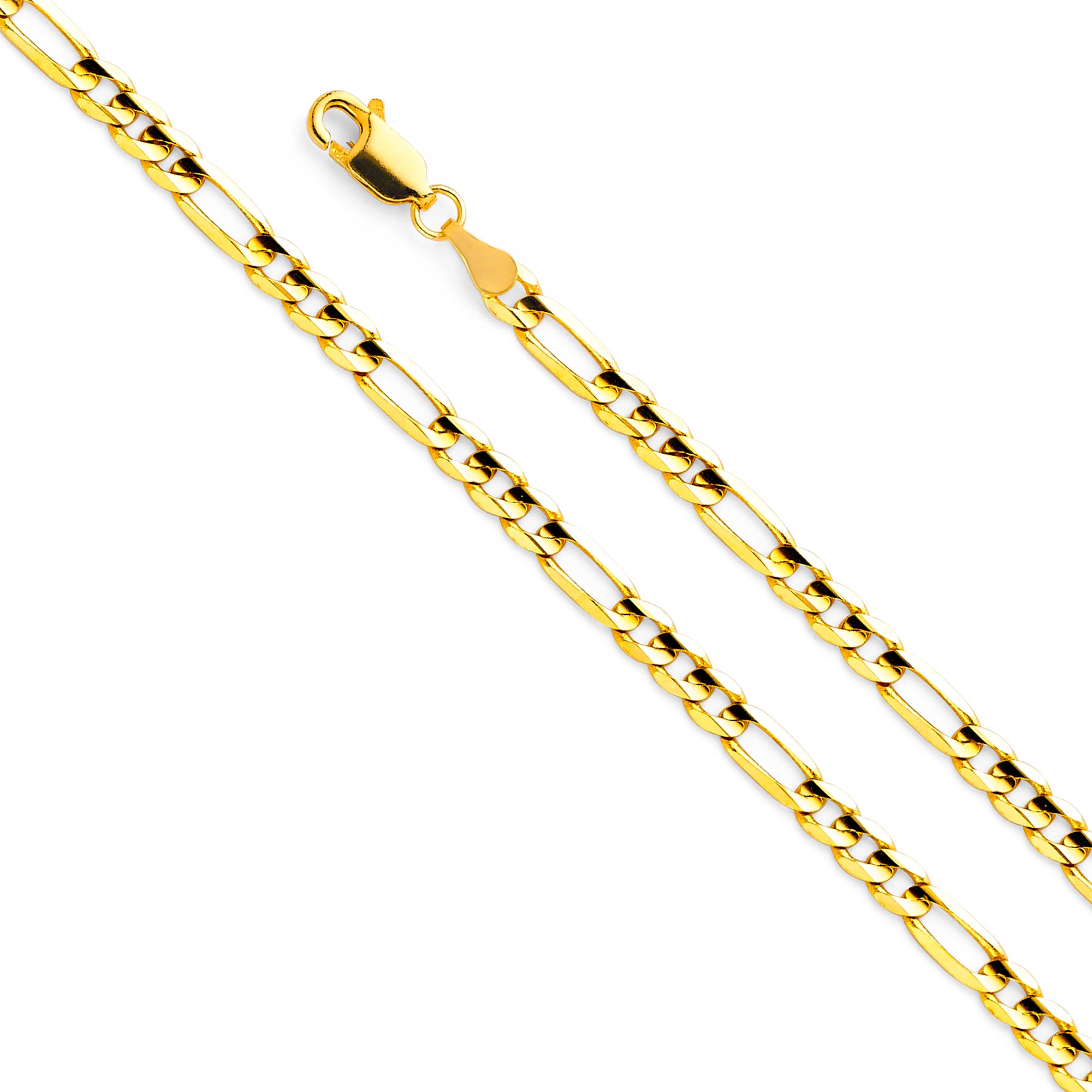 14k Gold 3.8mm Lightweight Figaro Chain - Model CH-0102