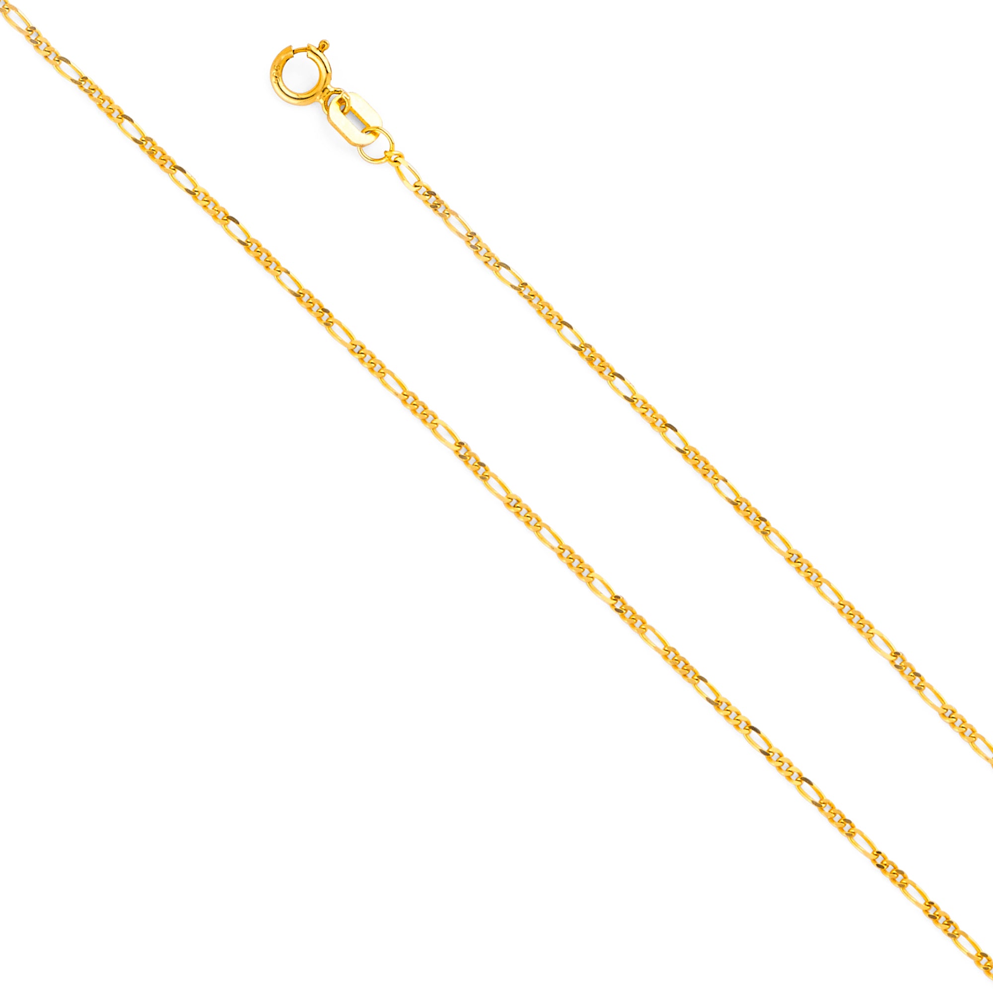 14k Gold 1.3mm Lightweight Figaro Chain - Model CH-0106