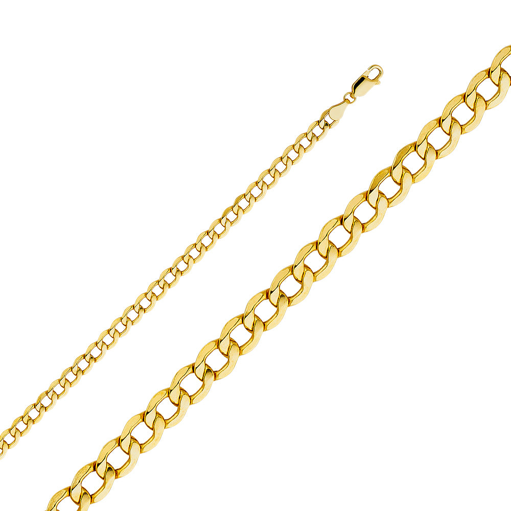 14k 4.9mm Hol Curb Chain - Model CH-0164