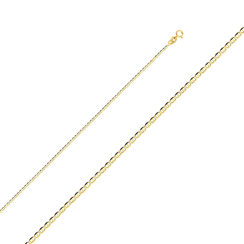 14k Gold 1.5mm Flat Mariner Chain - Model CH-0271