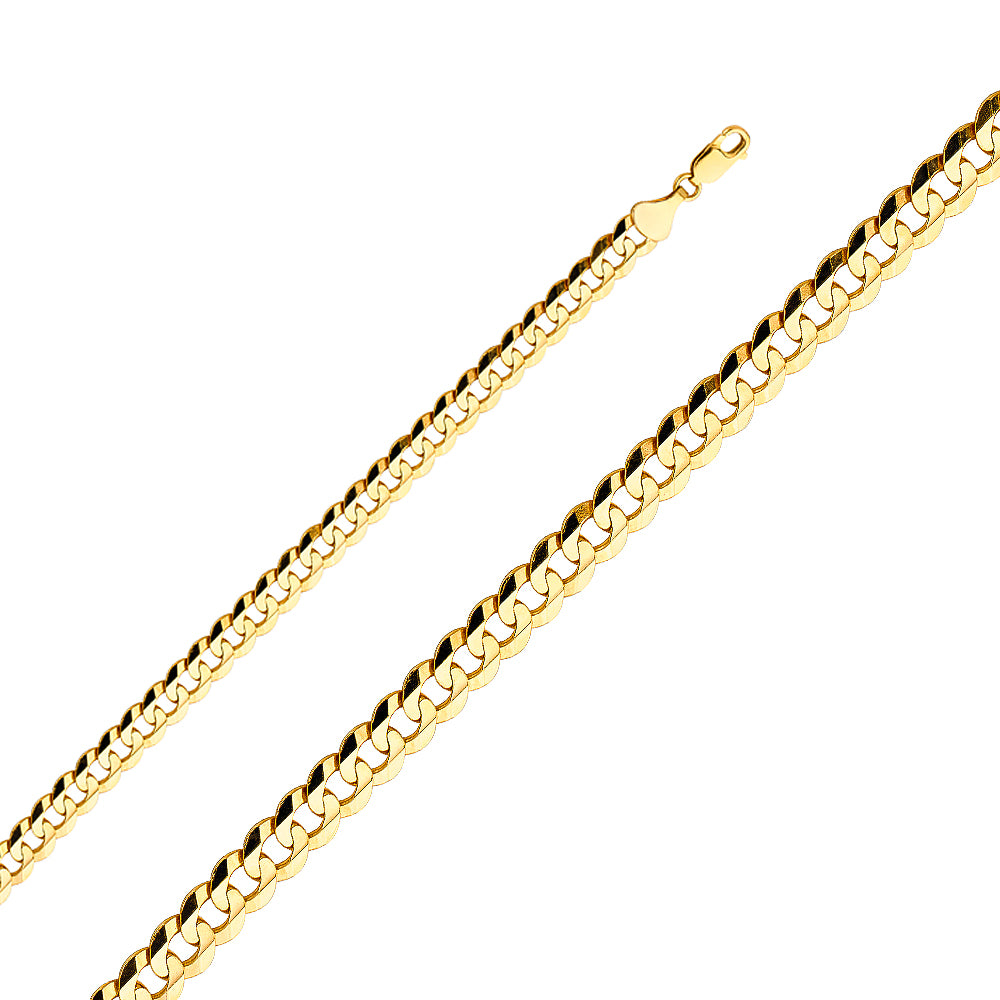 14k Gold 8.2mm Concave Cuban Chain - Model CH-0313