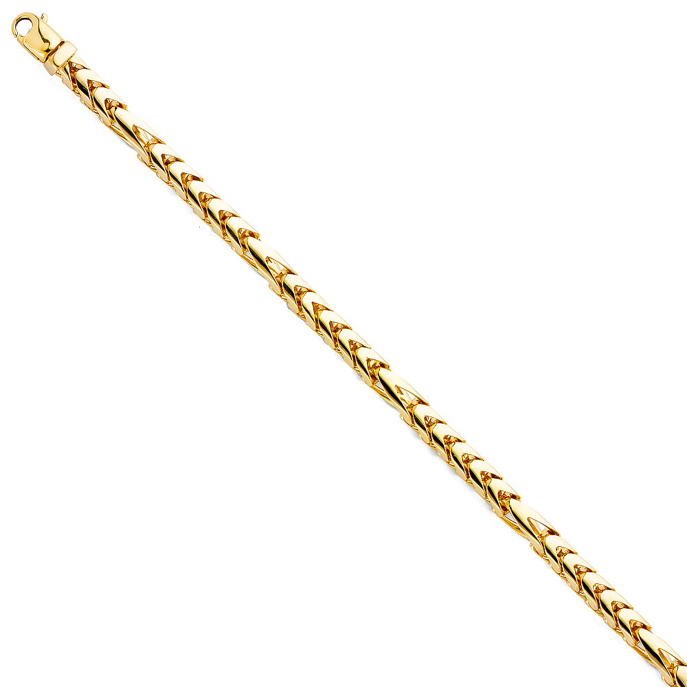 14k Gold 6.1mm Handmade Franco 8.5 Inch Bracelet - Model CH-0499