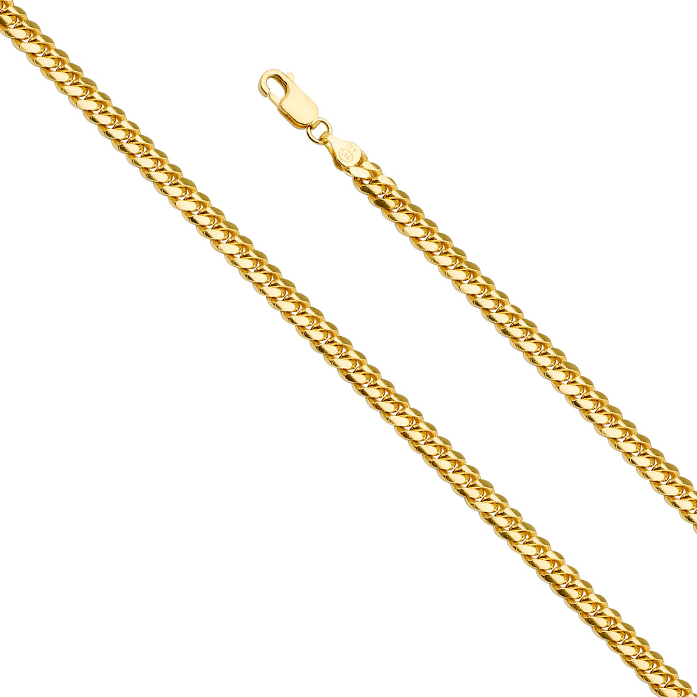 14k Gold 5.0mm Solid Miami Cuban 8 Inch Bracelet - Model CH-0518
