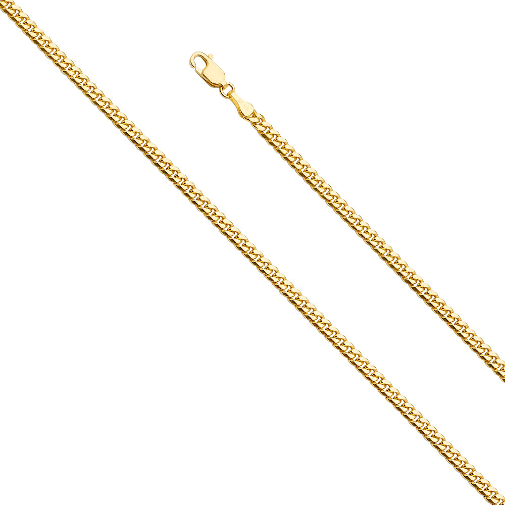 14k Gold 3.3mm Solid Miami Cuban Chain - Model CH-0520