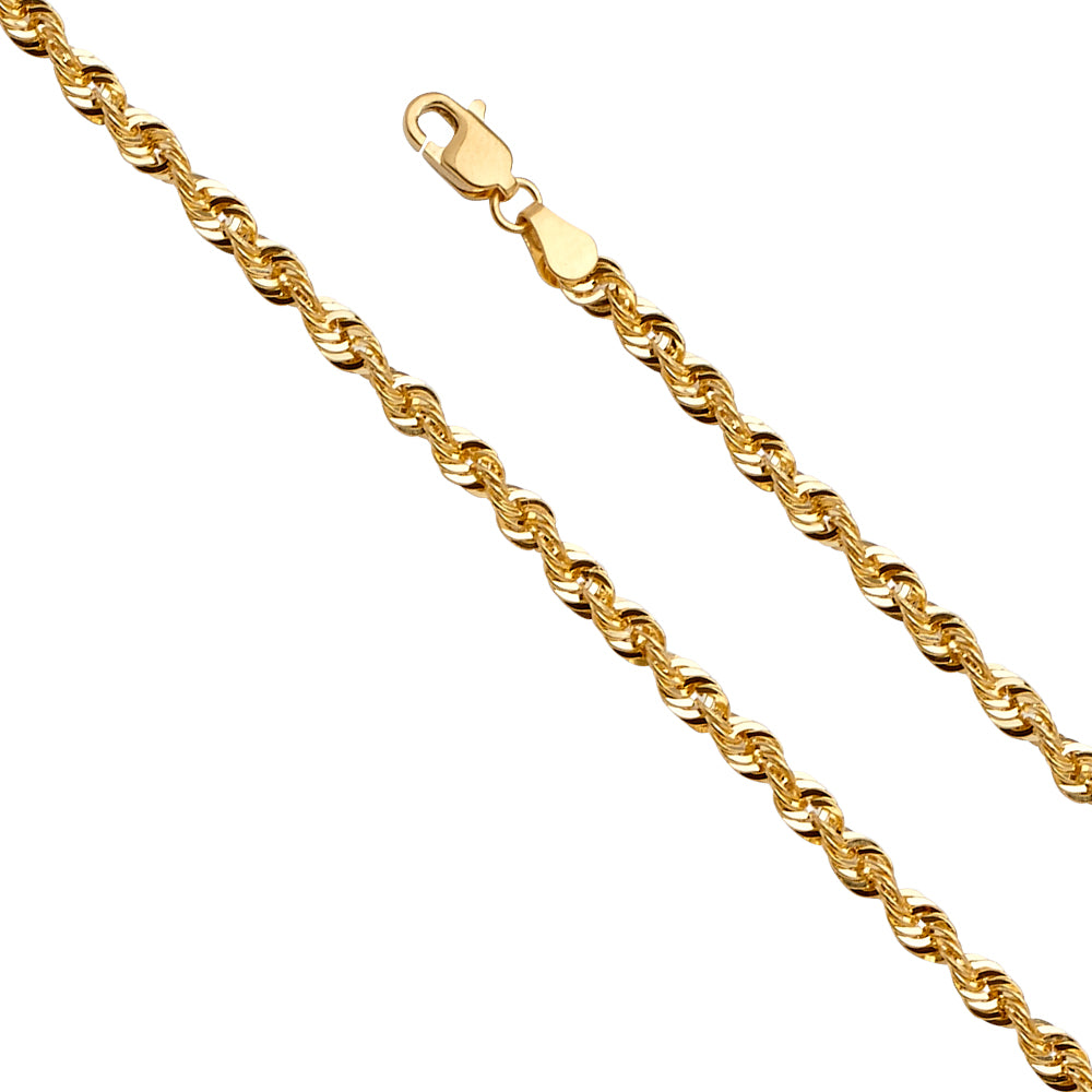 14k Gold 3.3mm French Hollow Rope Chain - Model CH-0529
