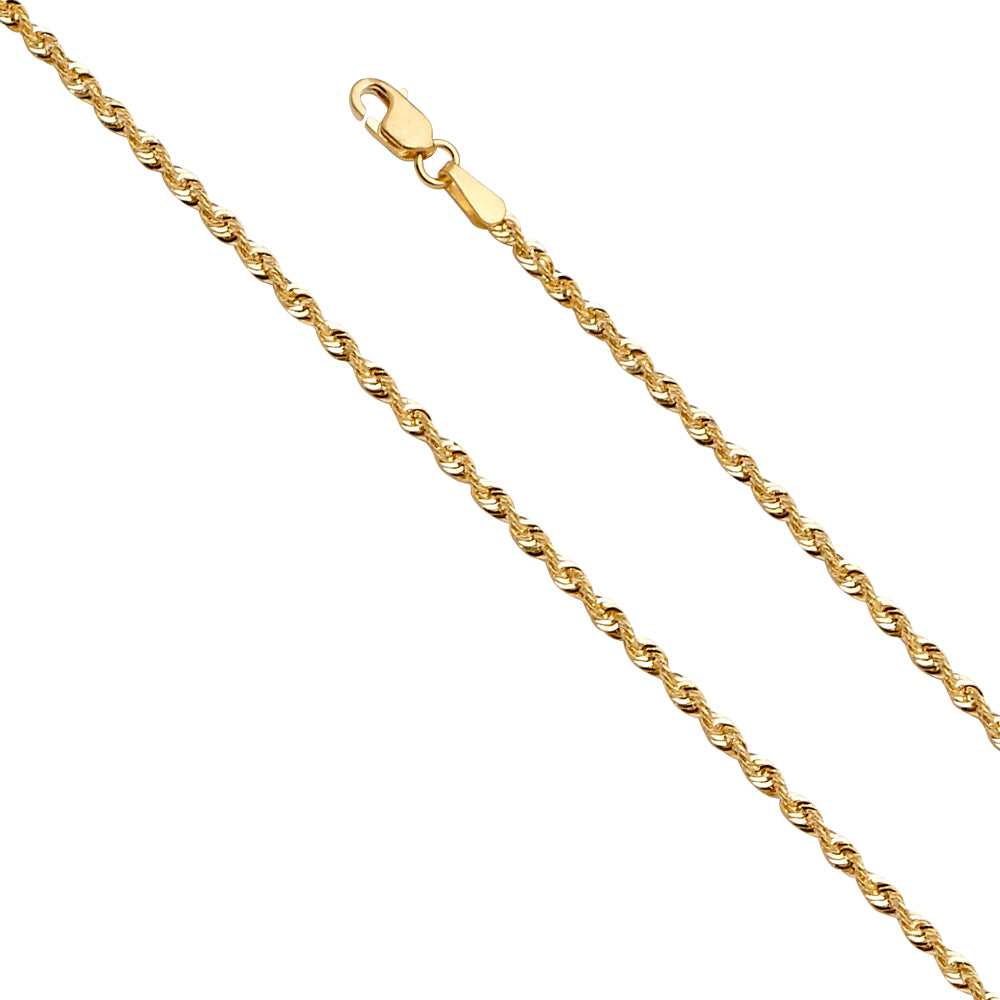 14k Gold 1.9mm French Hollow Rope Chain - Model CH-0531