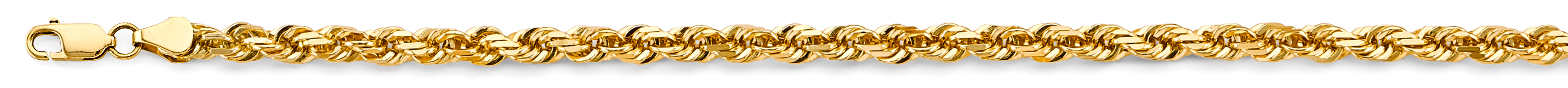 14k Solid 4.7mm Rope Chain Bracelet 8.5 Inch - Model CH-0585 - Charlie & Co. Jewelry