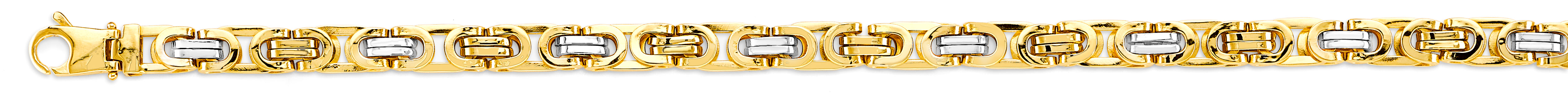 14k 2t 6.5mm Flat Byzantine Chain Bracelet 8.5 Inch - Model CH-0598 - Charlie & Co. Jewelry