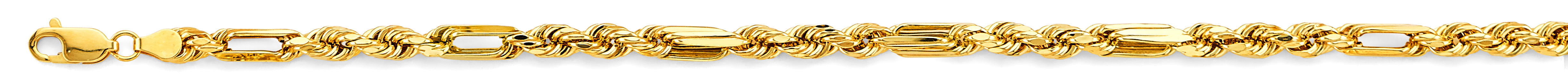 14k 4mm Hollow Figaro Rope Chain - Model CH-0603 - Charlie & Co. Jewelry