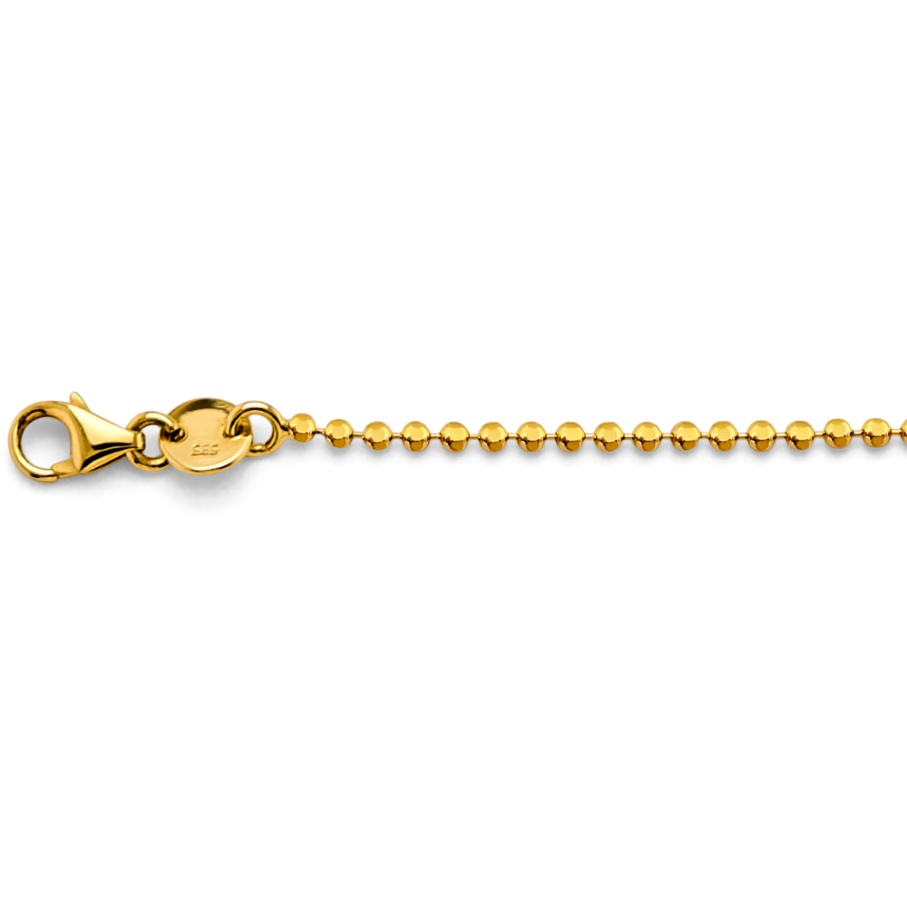 14k 1.4mm Disco Dc Ball Chain - Model CH-0620