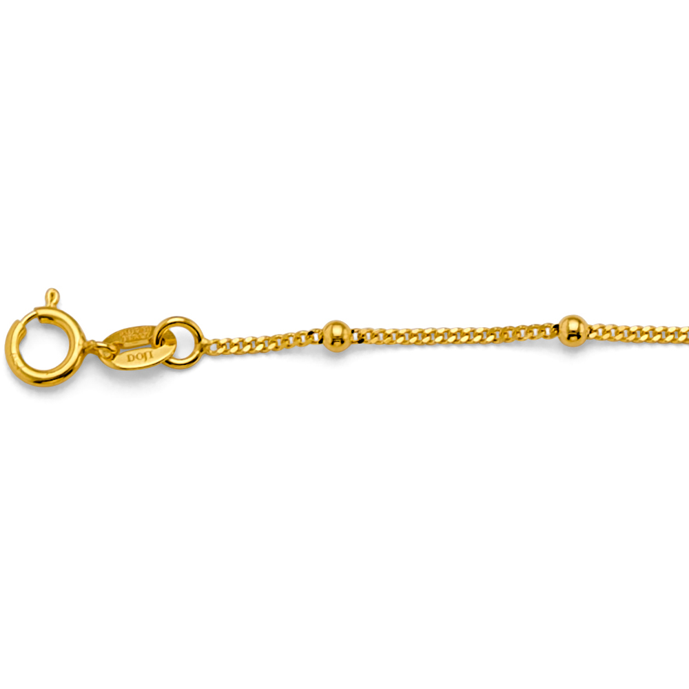 14k 1.9mm Plain Ball Station Chain - Model CH-0621