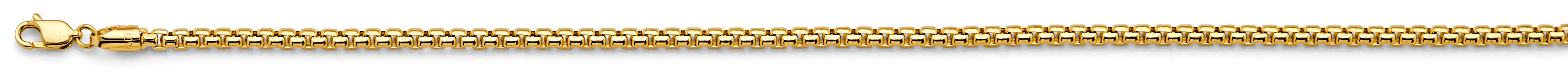 14k 2.7mm Hol-round Box Chain - Model CH-0622 - Charlie & Co. Jewelry