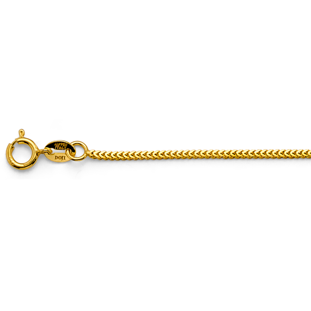 14k 1.2mm Flat Franco Chain - Model CH-0624 - Charlie & Co. Jewelry