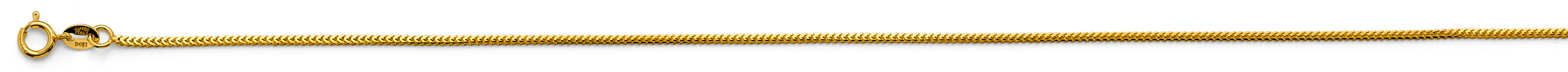 14k 1.2mm Flat Franco Chain - Model CH-0624 - Charlie & Co. Jewelry