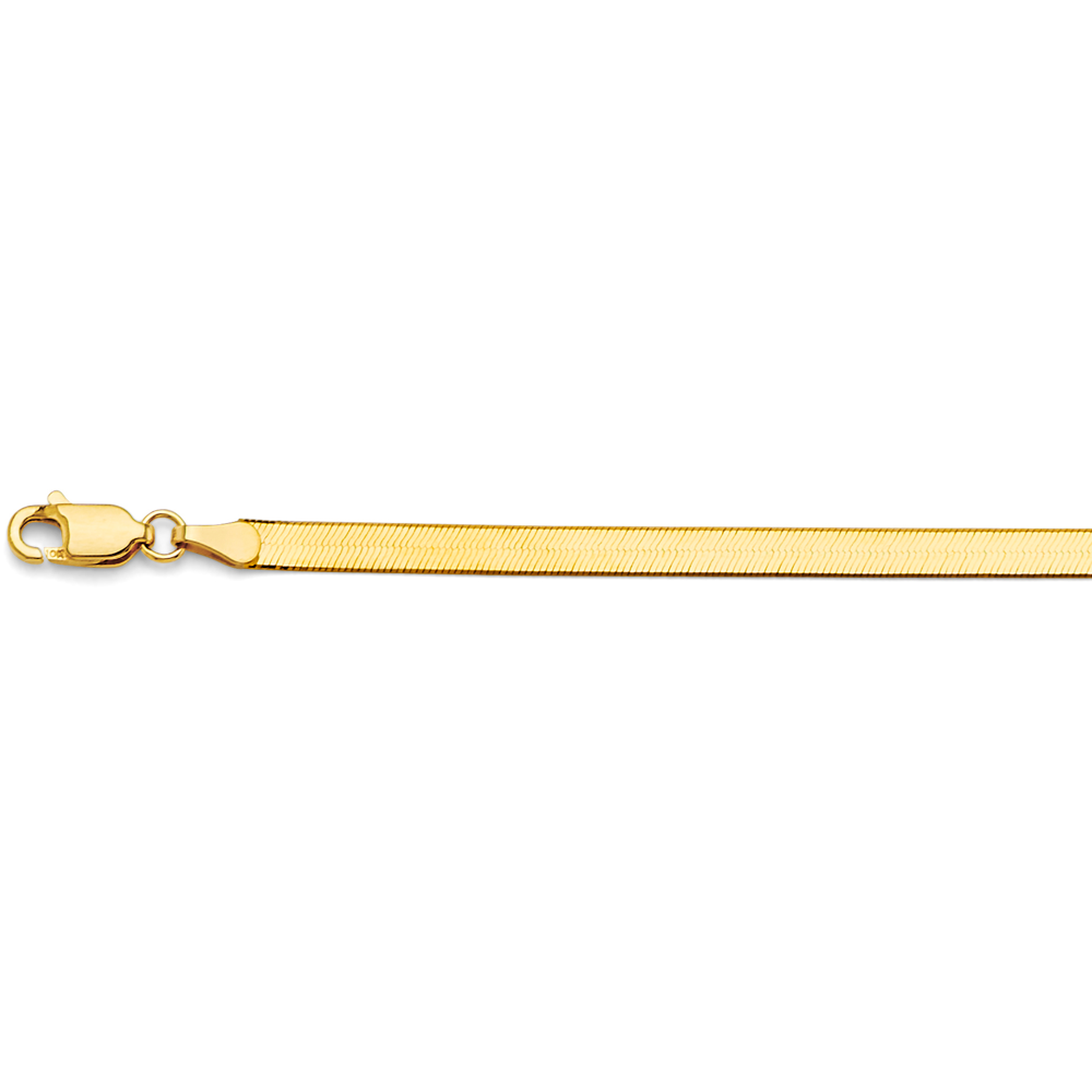 14k 3.5mm Flex Herringbone Chain - Model CH-0627 - Charlie & Co. Jewelry