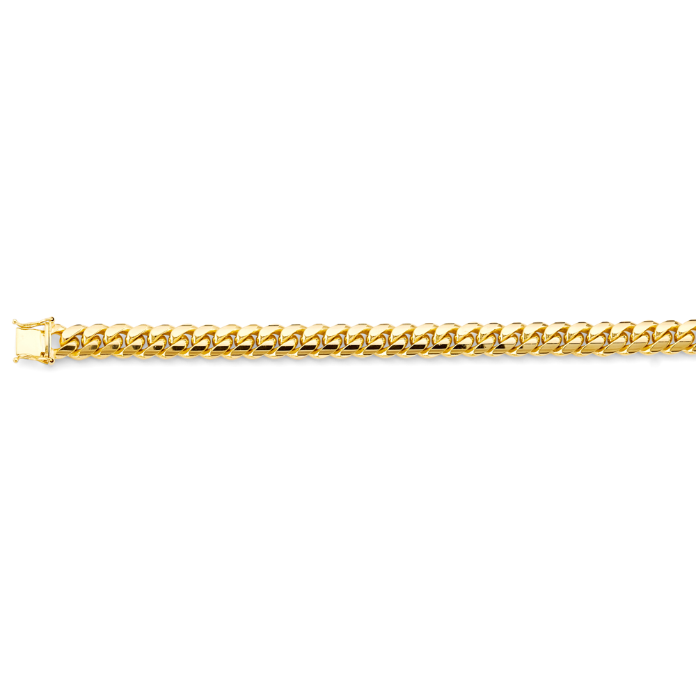 14k Gold 9.1mm Solid Miami Cuban Bracelet 9 Inch  - Model CH-0630