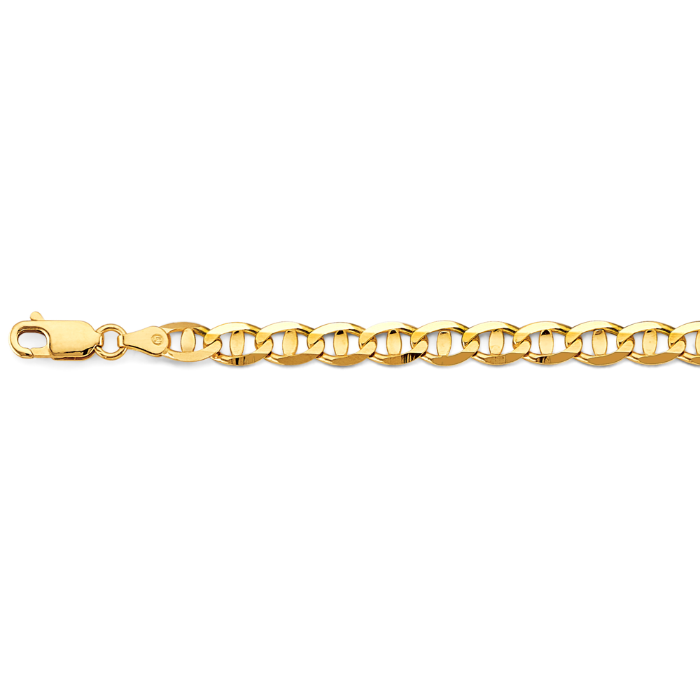 14k 5.3mm Light Mariner Chain Bracelet 7.5 Inch - Model CH-0633