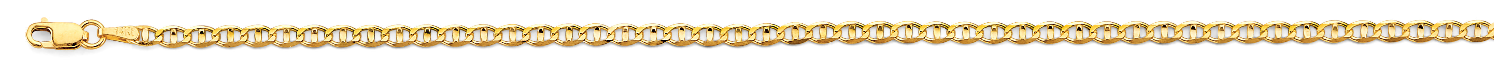 14k 2.9mm Light Mariner Chain Bracelet 7 Inch - Model CH-0636 - Charlie & Co. Jewelry
