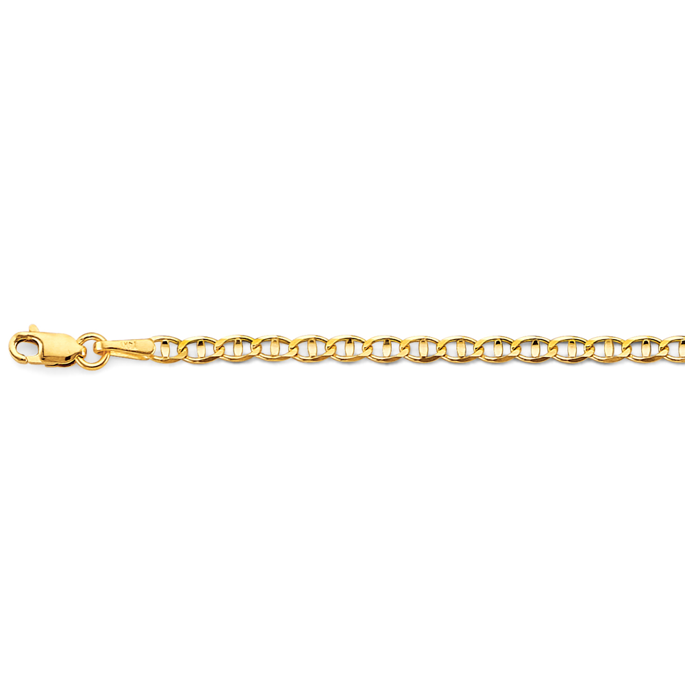 14k 2.6mm Light Mariner Chain - Model CH-0637 - Charlie & Co. Jewelry