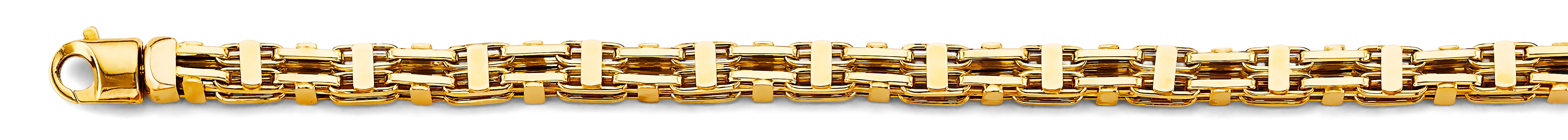 14k 6mm Hollow Square Link Chain Bracelet 8.5 Inch - Model CH-0643 - Charlie & Co. Jewelry