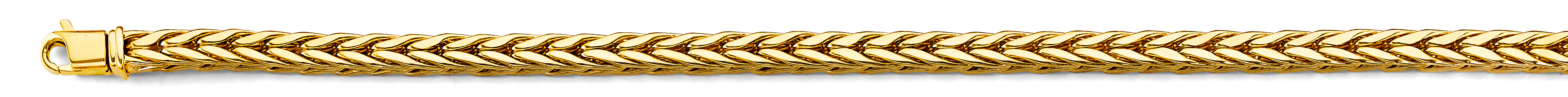 14k 4.5mm Hollow Square Franco Chain - Model CH-0644 - Charlie & Co. Jewelry