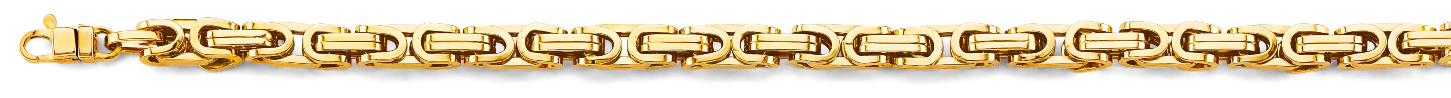 14k Gold 6.3mm Hollow Fancy Byzantine Chain - Model CH-0650