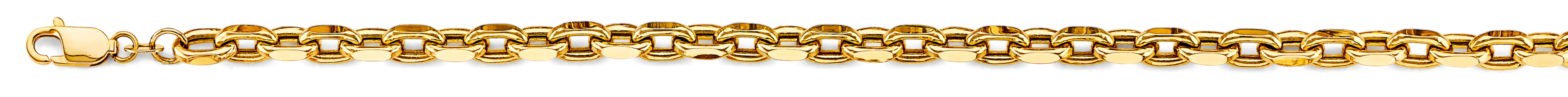 14k 5.2mm Hol-oval Rolo Chain - Model CH-0652 - Charlie & Co. Jewelry