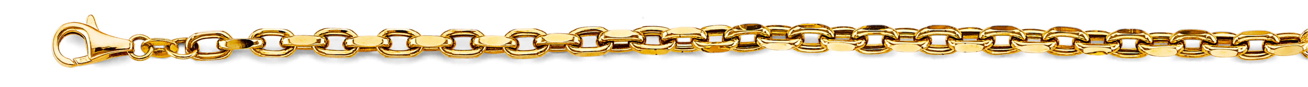 14k 4.1mm Hol-oval Rolo Chain - Model CH-0653 - Charlie & Co. Jewelry