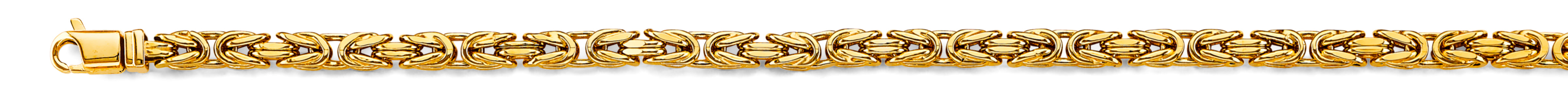 14k Gold 4.4mm Hollow Round Byzantine Bracelet 8 Inch - Model CH-0654
