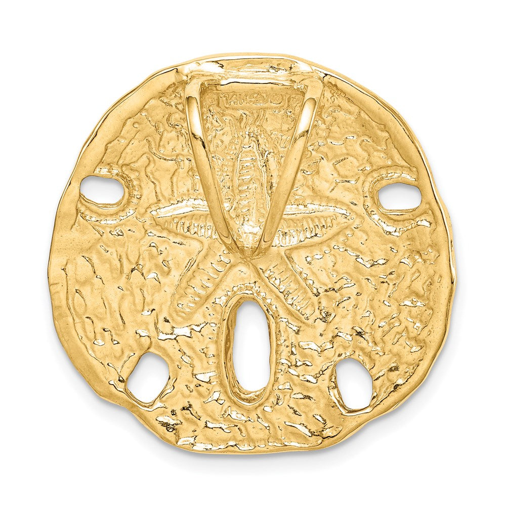 Charlie & Co Jewelry | 14k Polished Fits Up To 8mm On Both Small Sand Dollar Slide - Model D1003