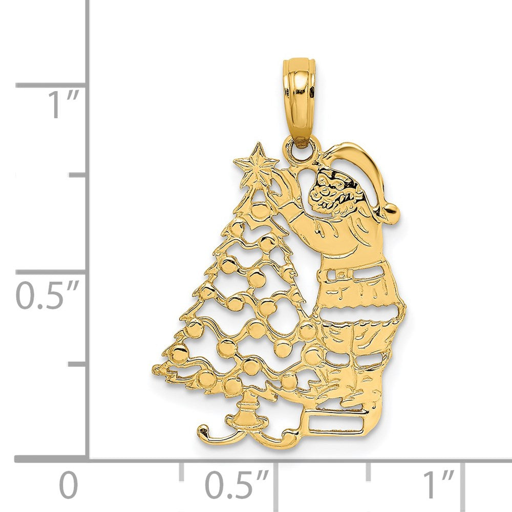 Charlie & Co Jewelry | 14k Polished Christmas Tree And Santa Charm - Model D1119