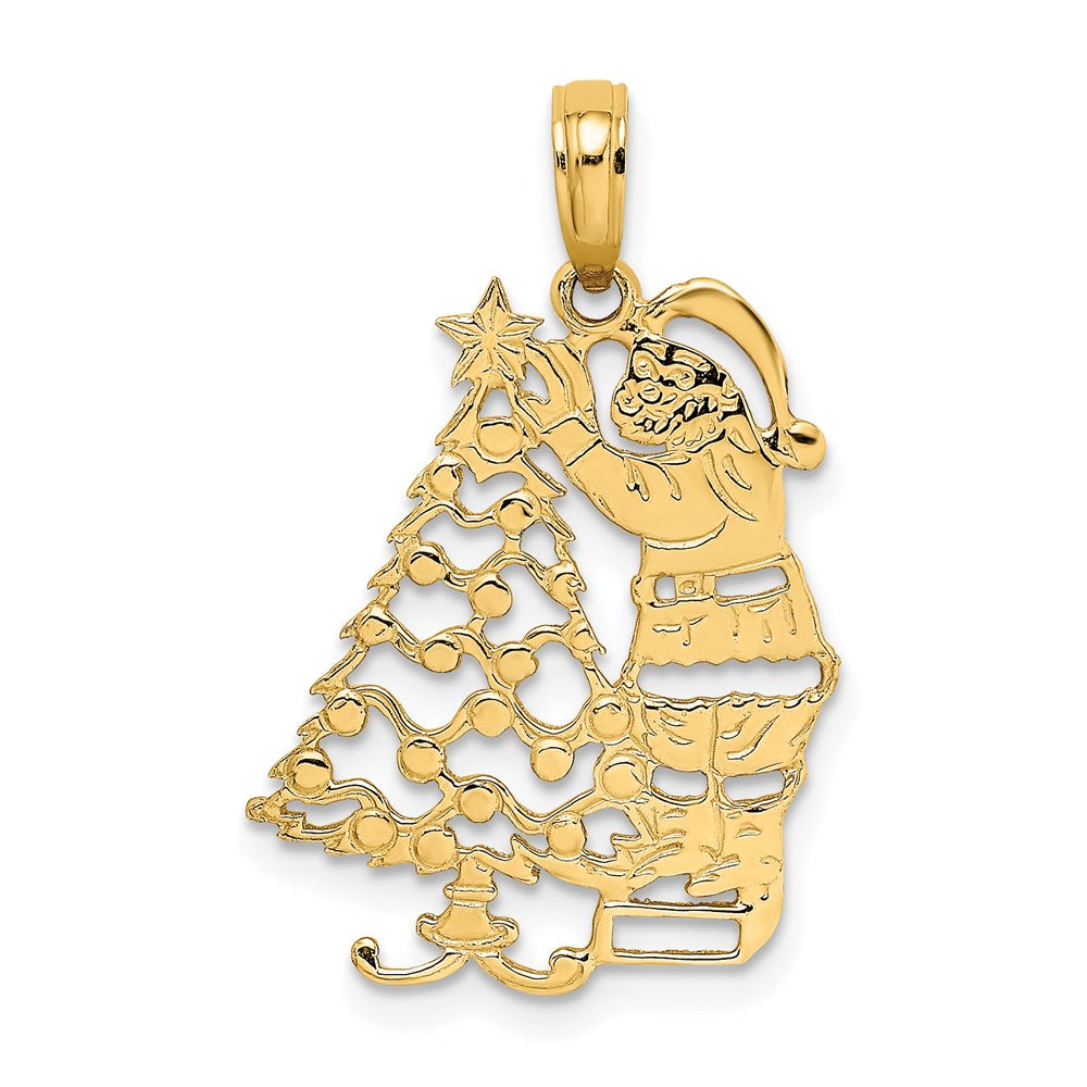 Charlie & Co Jewelry | 14k Polished Christmas Tree And Santa Charm - Model D1119
