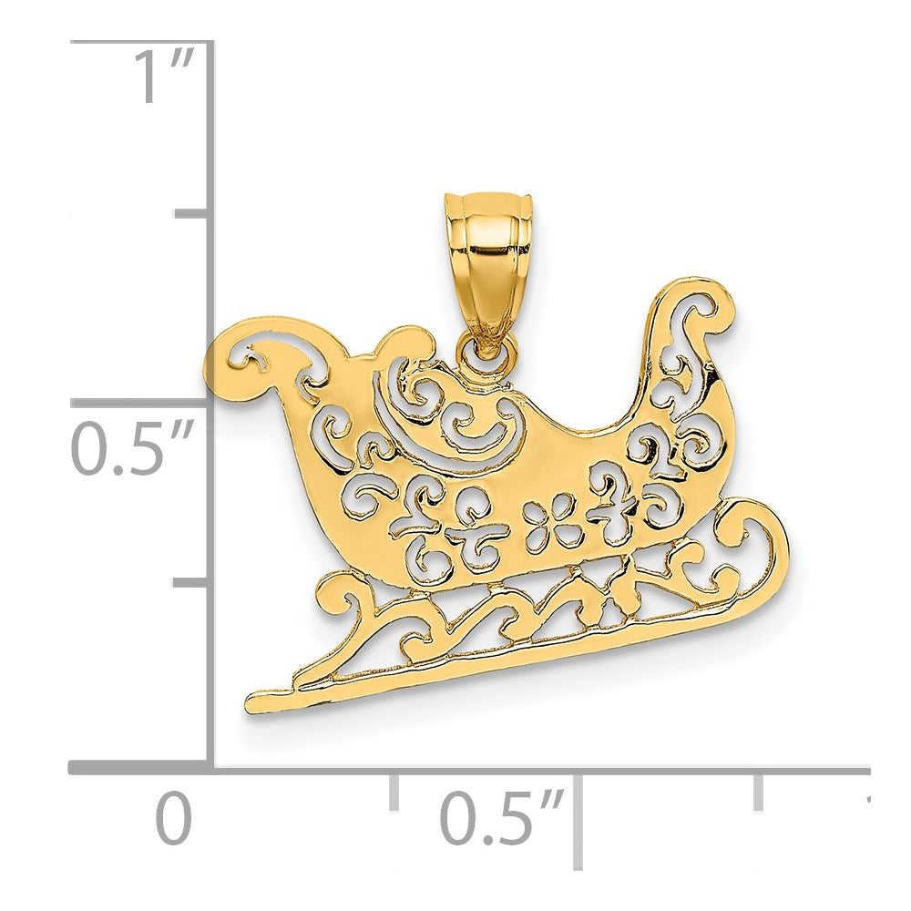 Charlie & Co Jewelry | 14k Polished Sleigh Charm - Model D1131