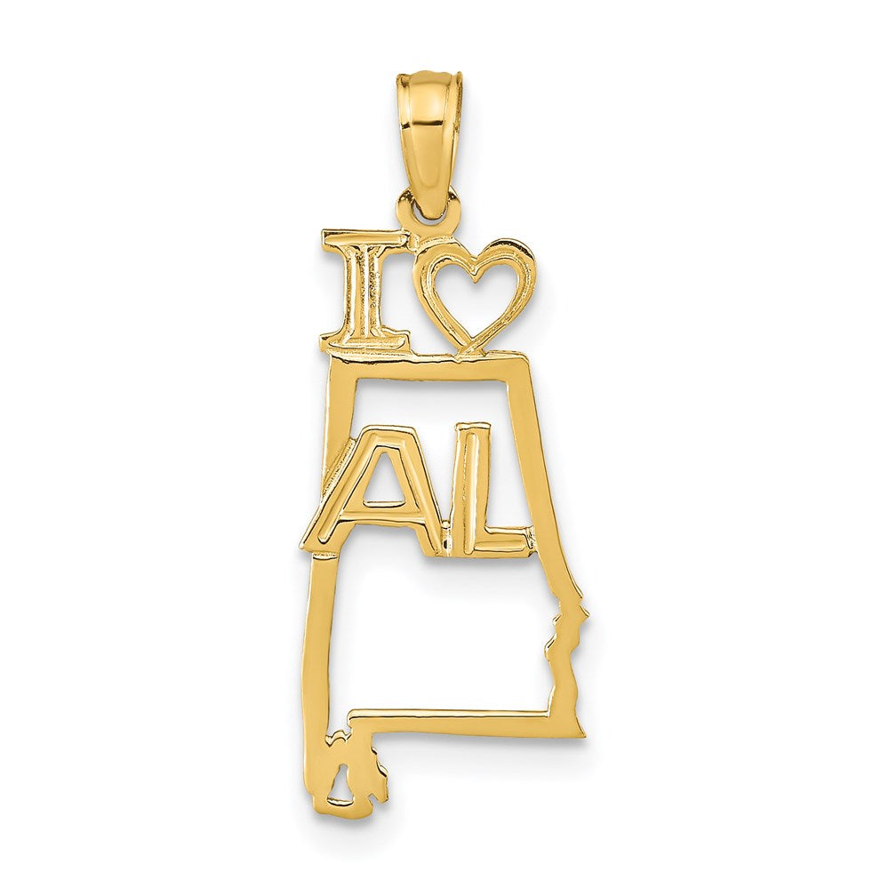 Charlie & Co Jewelry | 14k Solid Alabama State Pendant - Model D1149