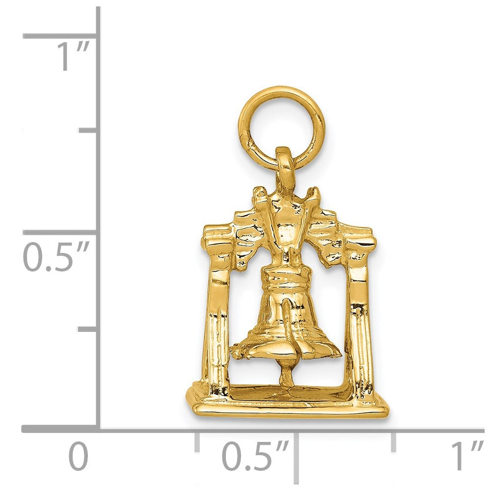Charlie & Co Jewelry | 14k Solid Polished 3-d Liberty Bell Charm - Model D1203