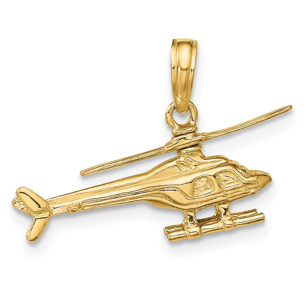 Charlie & Co Jewelry | 14k 3-d Moveable Helicopter Pendant - Model D1221