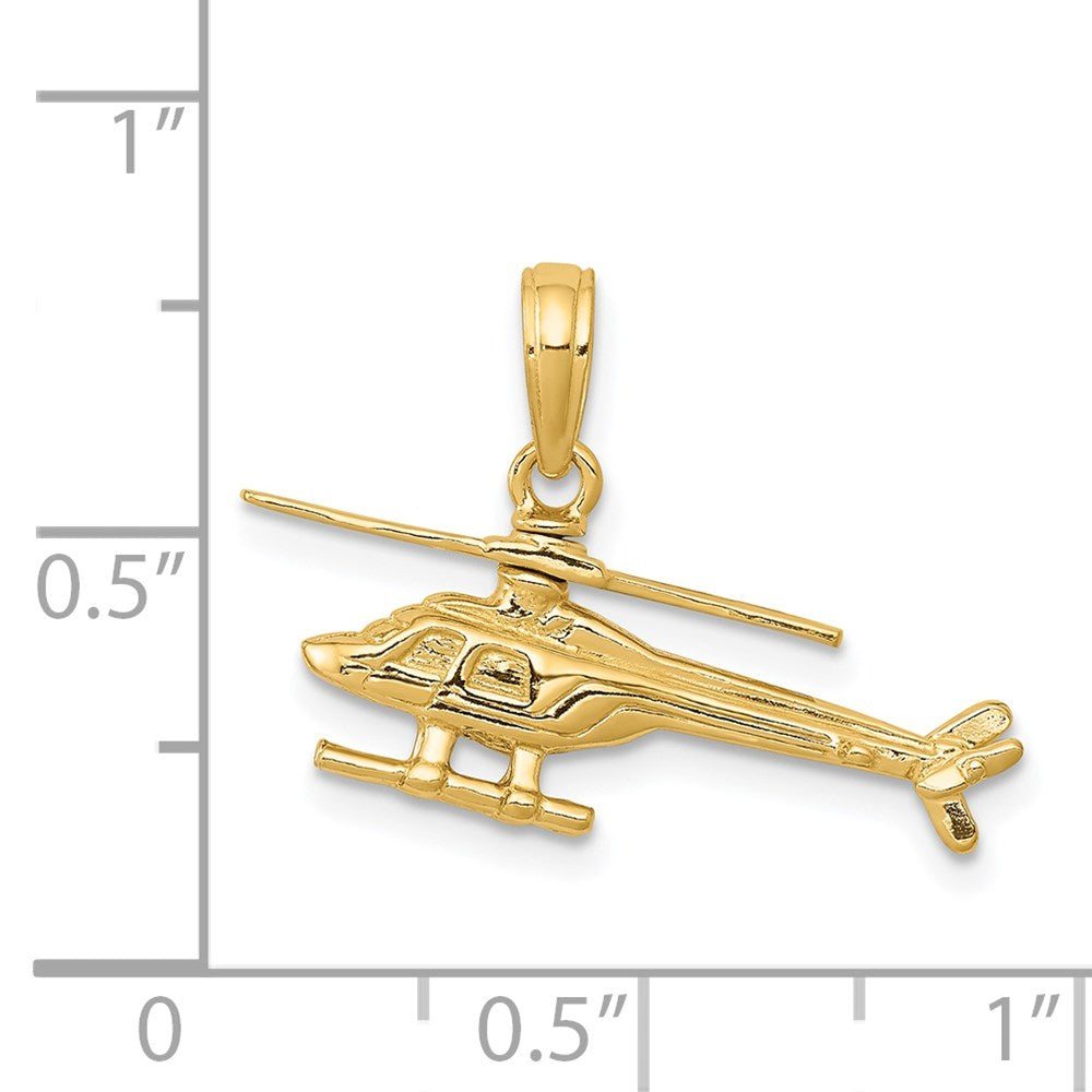 Charlie & Co Jewelry | 14k 3-d Moveable Helicopter Pendant - Model D1221