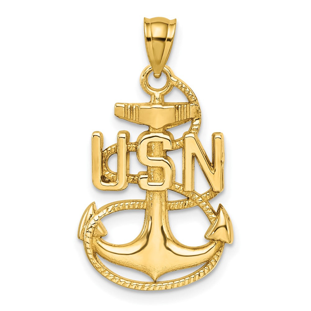 Charlie & Co Jewelry | 14k United States Navy Usn Anchor Pendant - Model D1230