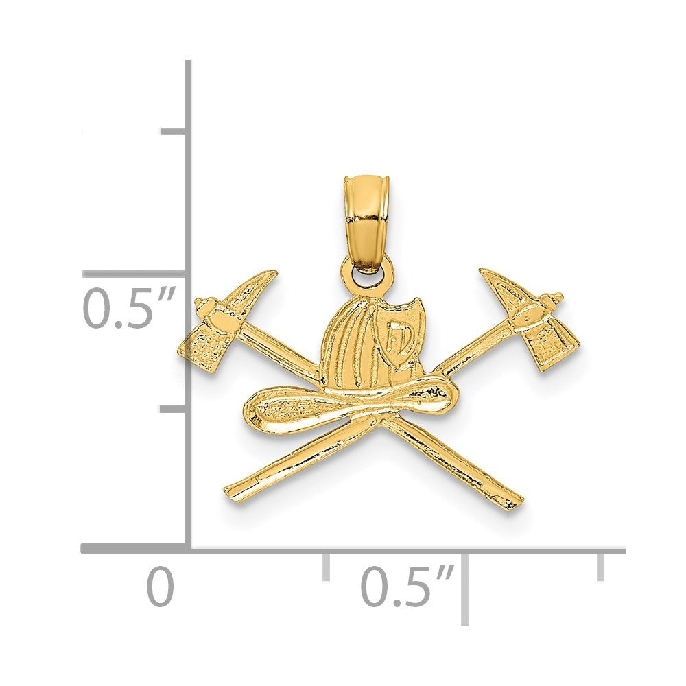 Charlie & Co Jewelry | 14k Fire Department Insignia Charm - Model D1237