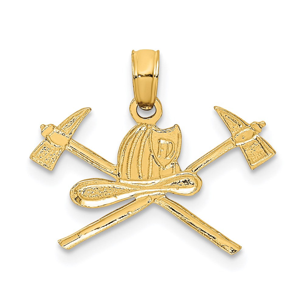 Charlie & Co Jewelry | 14k Fire Department Insignia Charm - Model D1237