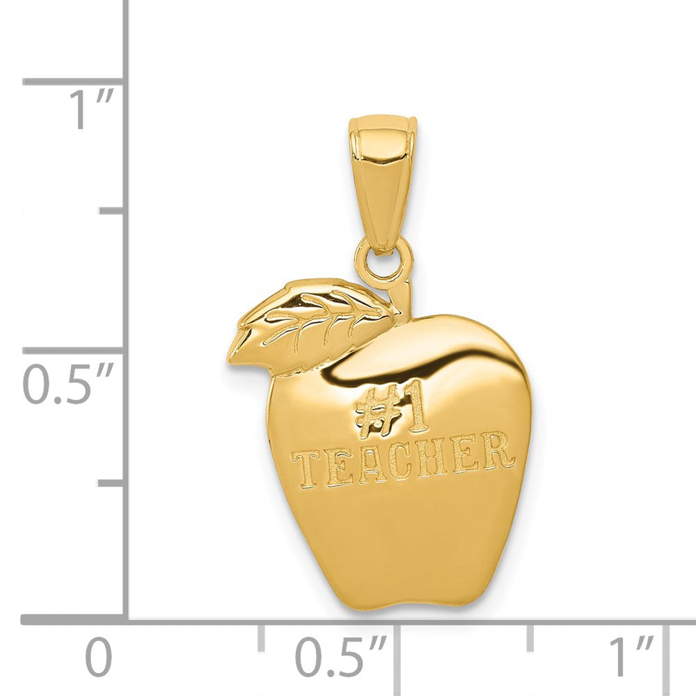 Charlie & Co Jewelry | 14k #1 Teacher Apple Pendant - Model D1247