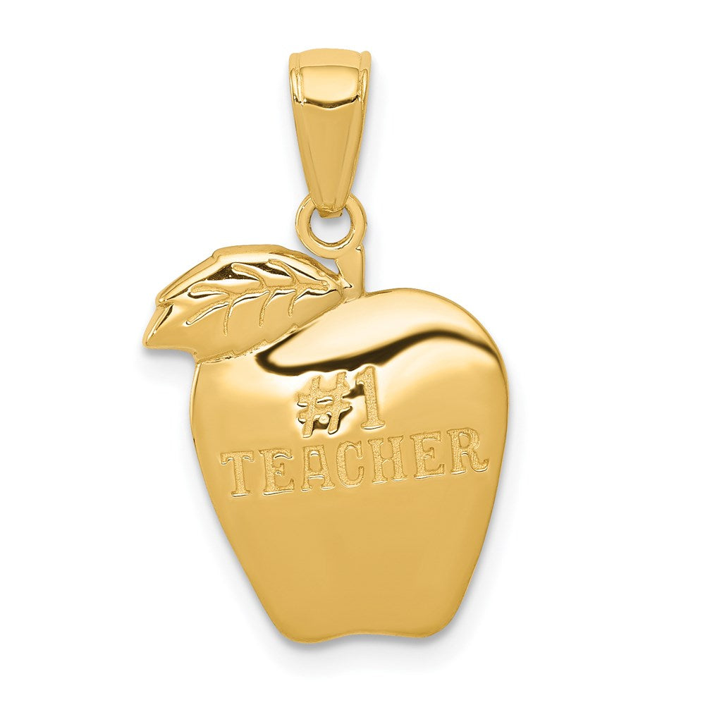 Charlie & Co Jewelry | 14k #1 Teacher Apple Pendant - Model D1247