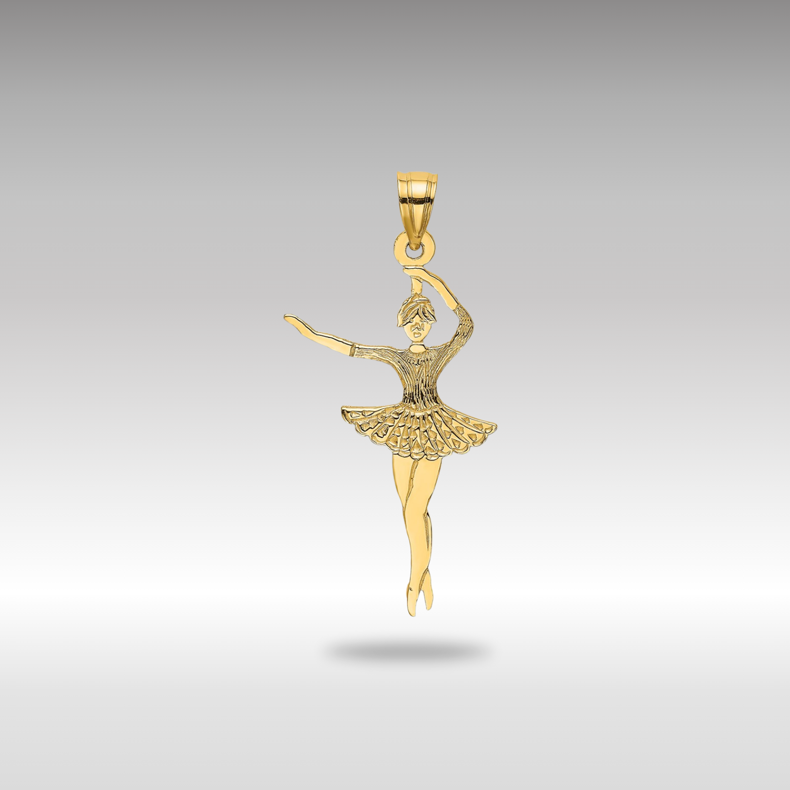 Gold Ballerina Pendant Model-D1253 - Charlie & Co. Jewelry