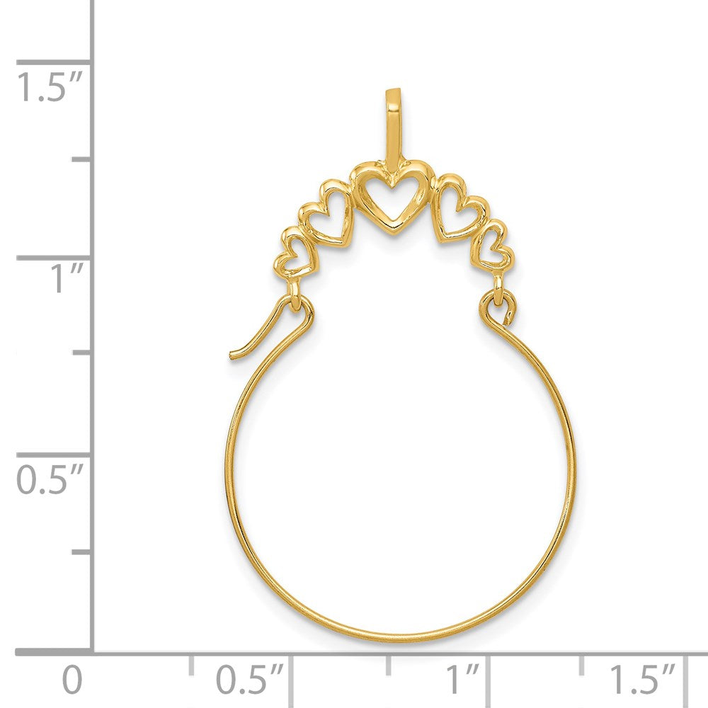 Charlie & Co Jewelry | 14k Polished 5-heart Charm Holder - Model D1311
