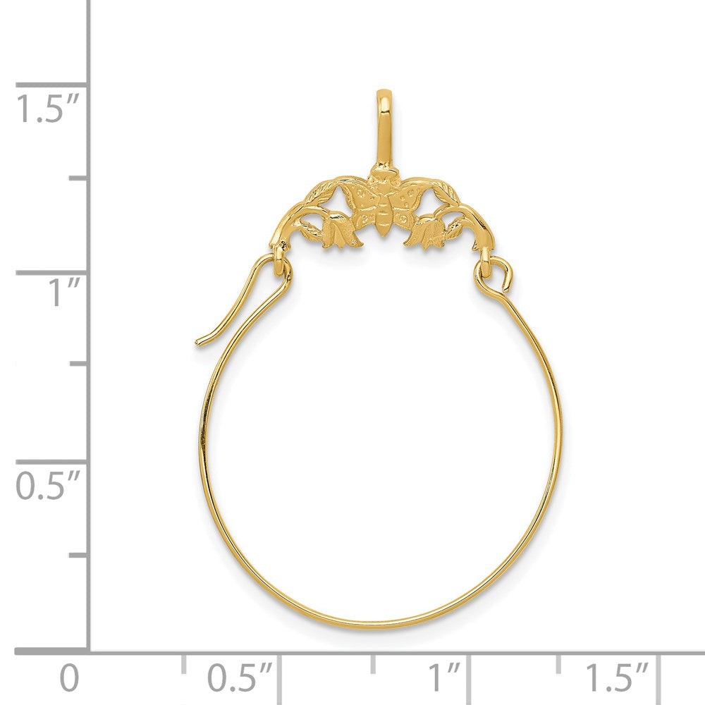 Charlie & Co Jewelry | 14k Polished Butterflies Charm Holder - Model D1313