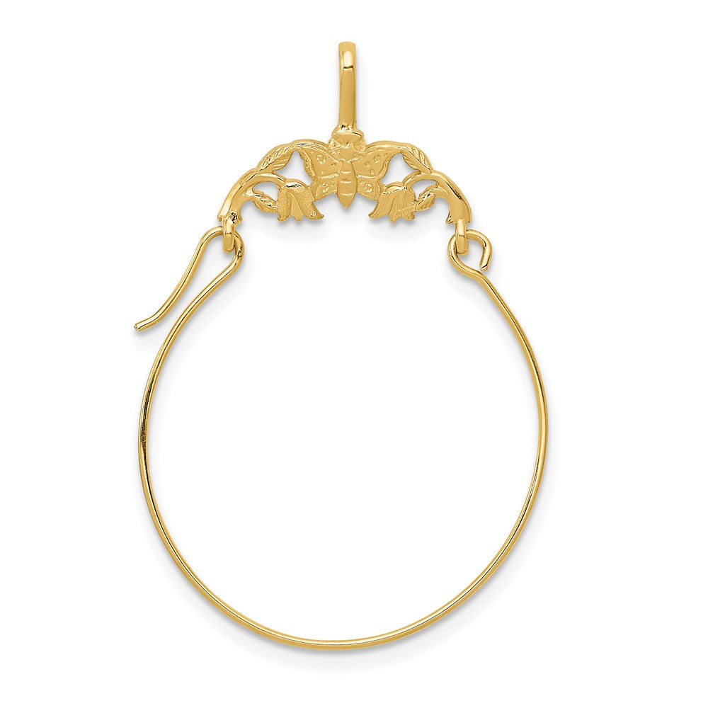 Charlie & Co Jewelry | 14k Polished Butterflies Charm Holder - Model D1313