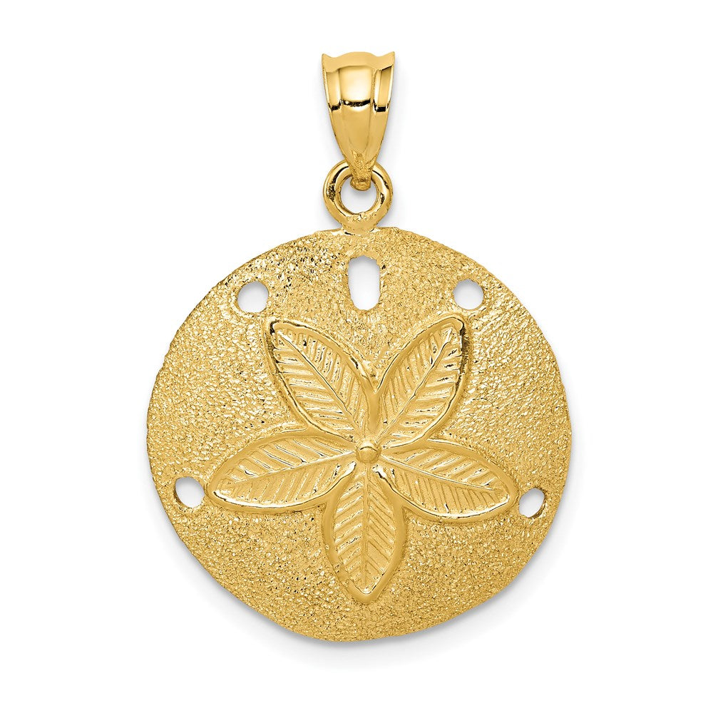 Charlie & Co Jewelry | 14k Solid Polished Laser-cut Sand Dollar Pendant - Model D1397