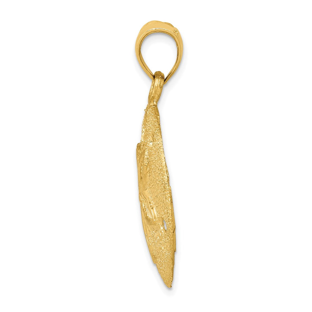 Charlie & Co Jewelry | 14k Solid Polished Laser-cut Sand Dollar Pendant - Model D1398