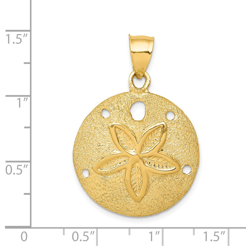 Charlie & Co Jewelry | 14k Solid Polished Laser-cut Sand Dollar Pendant - Model D1398